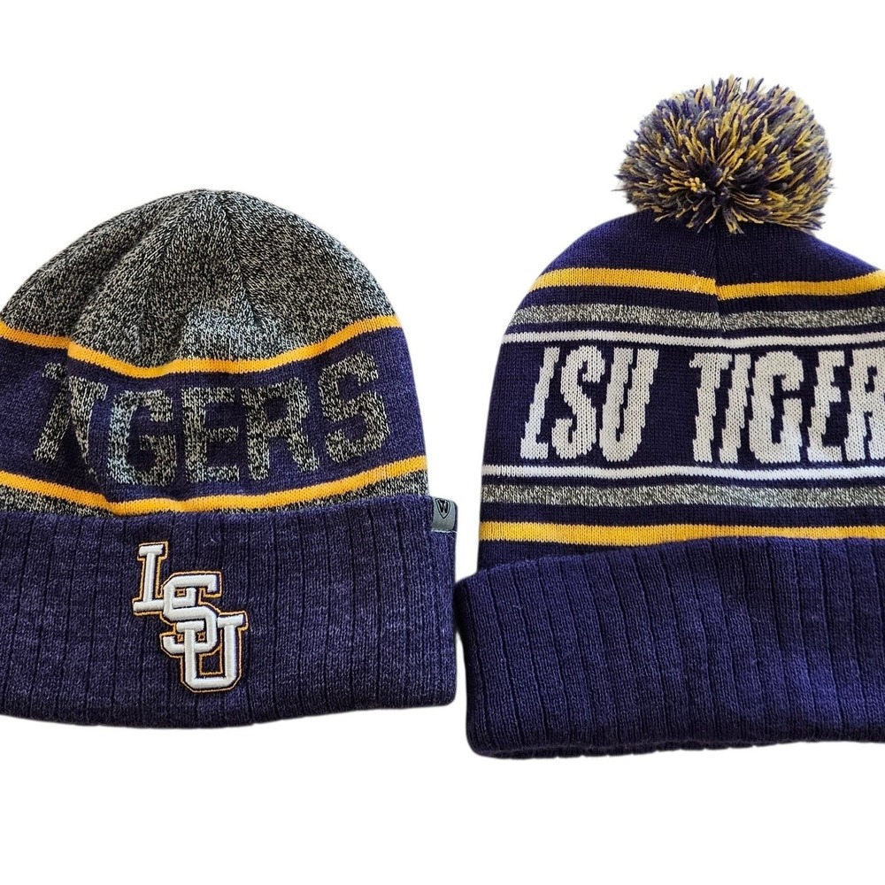 LSU Tigers College Winter Beanie Hats Lot of 2
GO TIGERS